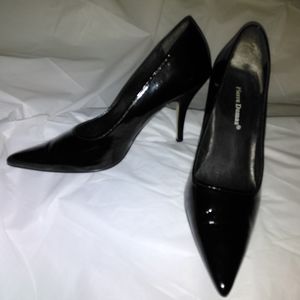 Pierre Dumas Black Patent Leather Heels